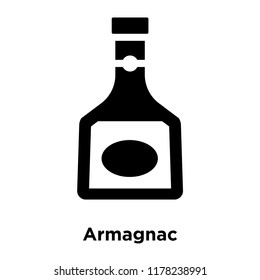 Armagnac icon vector isolated on white background, logo concept of Armagnac sign on transparent background, filled black symbol