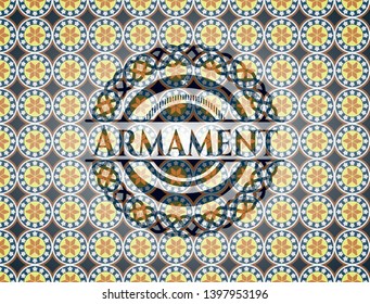 Armament arabesque emblem background. arabic decoration.