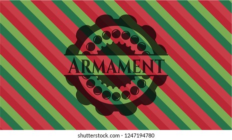 Armament christmas emblem background.