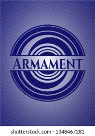 Armament emblem with denim texture