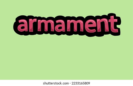 ARMAMENT writing vector design on a green background very simple and very cool