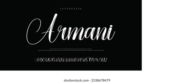 Armani Punk fontes tipografia vetorial alfabeto e maiúsculo. Tipo cartaz conjunto para panfletos fonte grunge e rua urbana Art, design para moda, música, estilo de vida.