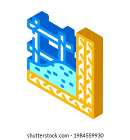 armature building material isometric icon vector. armature building material sign. isolated symbol illustration