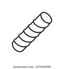 Armature, linear icon. Rod. Line with editable stroke