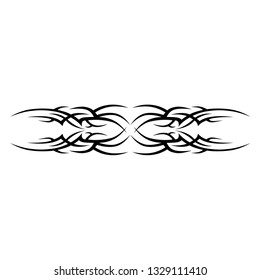 Armband tribal art tattoo design, decoration vintage tribal element ornament vector