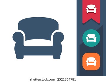 Armchair, Arm Chair, Furniture Icon. Professional, pixel perfect icon. EPS 10 format.