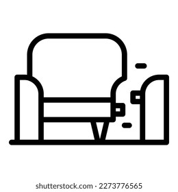 Armchair assembly icon outline vector. Work maker. Industry process