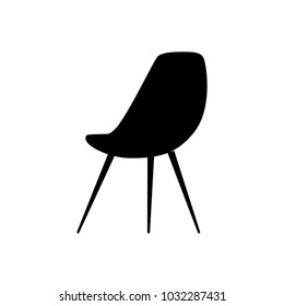 Armchair black silhouette cartoon illustration vector. Collection of comfortable chairs lounge for interior design isolated on white background. Different models of settee icons.