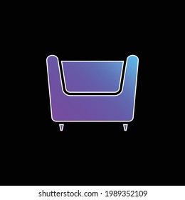 Armchair blue gradient vector icon