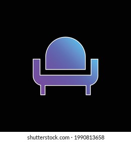 Icono del vector de gradiente azul de la armadura