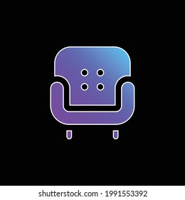 Armchair blue gradient vector icon