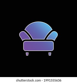 Icono del vector de gradiente azul de la armadura