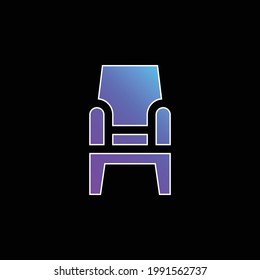 Icono del vector de gradiente azul de la armadura