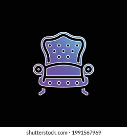 Armchair blue gradient vector icon