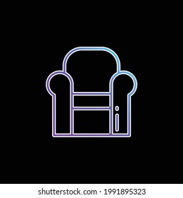 Icono del vector de gradiente azul de la armadura