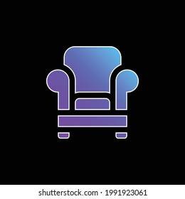 Armchair blue gradient vector icon