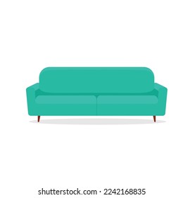 Armchair in cartoon style, is insulated on white background. Icon for web. easy to use EPS 10