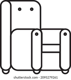 Armchair comfortable boss furniture icon vector