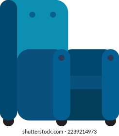 Armchair comfortable boss furniture icon vector. Director or office manager cozy chair for working at workplace. Company lounge zone or resting room interior flat cartoon illustration