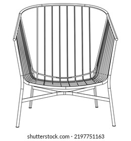 Armchair doodle icons collection in vector. Hand drawn armchair icon set in vector.
