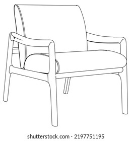 Armchair doodle icons collection in vector. Hand drawn armchair icon set in vector.