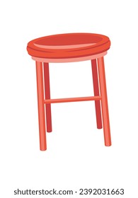 Armchair of flat cartoon set. The colorful style of kitchen chair work in harmony, crafting an atmosphere that's both visually pleasing and delightfully cozy. Vector illustration.