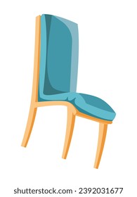 Armchair of flat cartoon set. The colorful style complements the inviting armchair, enveloping you in a cozy and charming atmosphere. Vector illustration.