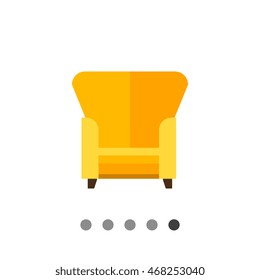 Armchair flat icon 2