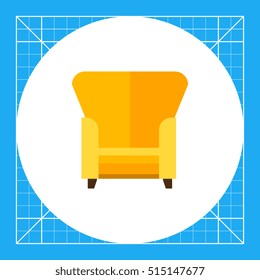Armchair flat icon 2