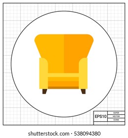 Armchair flat icon 2