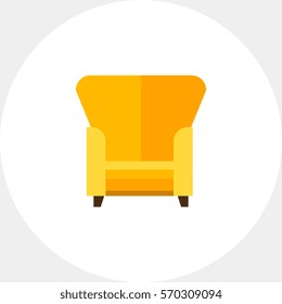 Armchair flat icon 2