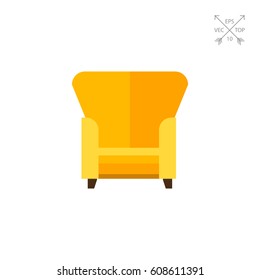 Armchair flat icon 2
