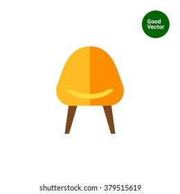 Armchair flat icon