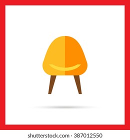 Armchair flat icon