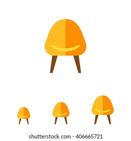 Armchair flat icon
