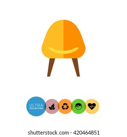 Armchair flat icon