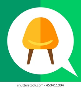 Armchair flat icon