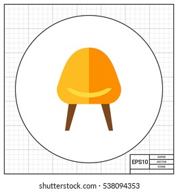 Armchair flat icon