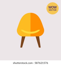 Armchair flat icon