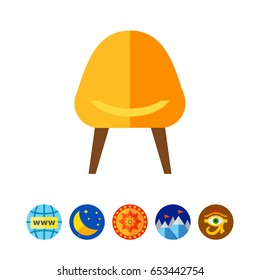 Armchair flat icon