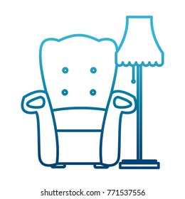 Armchair and floor lamp
