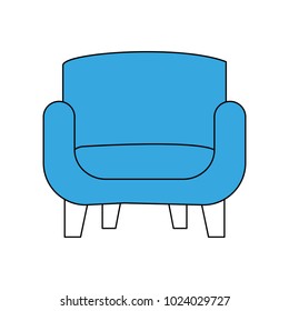 Armchair furniture isolated