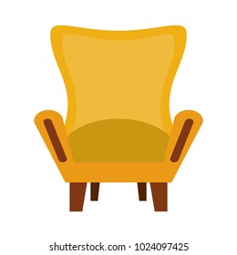 Armchair furniture isolated
