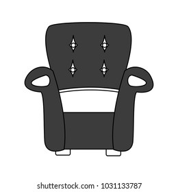 Armchair furniture isolated