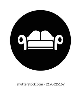 Armchair, furniture, sofa icon. Rounded vector graphics.