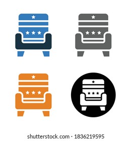 Armchair, furniture, sofa icon. Vector graphics