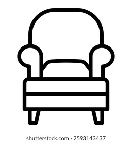 Armchair Glyph Icon Design For Personal nad Commercial Use