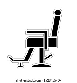 armchair icon for barbershop on a white background