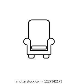 armchair icon. Element of outline furniture icon. Thin line icon for website design and development, app development. Premium icon