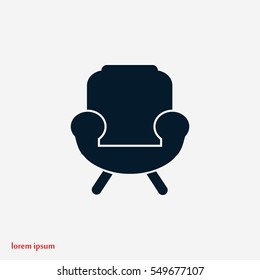 armchair icon, flat design best vector icon